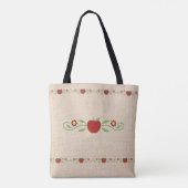 Burlap look met  Apples-leraren Tote Bag (Achterkant)