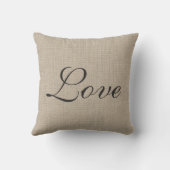 Burlap Love altijd Pillow Kussen (Achterkant)