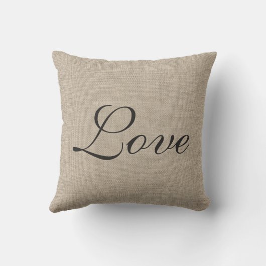 Burlap Love altijd Pillow Kussen (Achterkant)