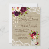 Burlap Mason Jar Baby Shower Uitnodigingen (Achterkant)