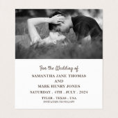 Burlap Mason Jar, foto slaat de datumkaart op Visitekaartje (Binnenkant ongevouwen)