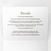 Burlap Mason Jar Wedding Suite Drieluik Uitnodiging (Binnenzijde eerst)