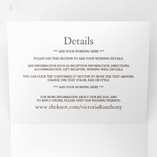 Burlap Mason Jar Wedding Suite Drieluik Uitnodiging (Binnenzijde eerst)