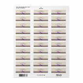 Burlap met boog in het Paarse Etiket (Full Sheet)