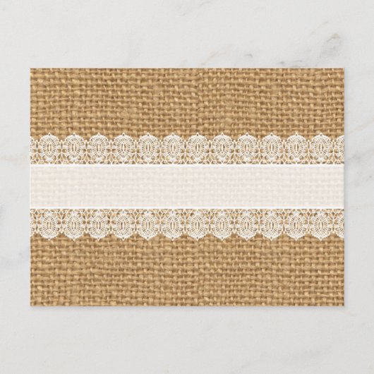 Burlap met fijne kant - Shabby Chic Style Briefkaart (Voorkant)