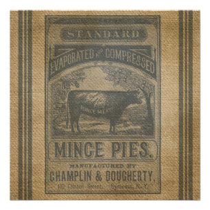 Burlap Mince Pies  Advertisement Perfect Poster