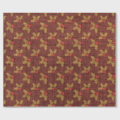 Burlap Mistletoe Cadeaupapier (Vlak)