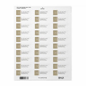 Burlap monogram harten etiket (Full Sheet)