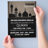 Burlap Mosque Silhouette, Islamic Teaching Advert Flyer (Hand)