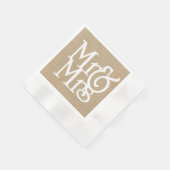 Burlap Mr & Mrs Paper Napkins Servet (Hoek)