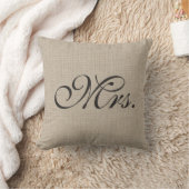 Burlap Mrs Pillow Kussen (Deken)