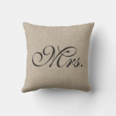 Burlap Mrs Pillow Kussen (Achterkant)
