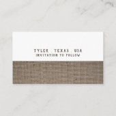 Burlap Mustache redt de datum Informatiekaartje (Achterkant)