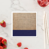 Burlap & Navy blauw Servetten (Insitu)