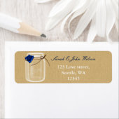 burlap navy blue roos mason jar address label (Insitu)