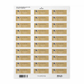 burlap navy blue roos mason jar address label (Full Sheet)