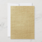 Burlap Paarse Damask Lace Bridal Shower Invitation Kaart (Achterkant)