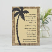 Burlap Palm Tree - Weddenschap Kaart (Staand voorkant)