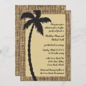 Burlap Palm Tree - Weddenschap Kaart (Voorkant / Achterkant)