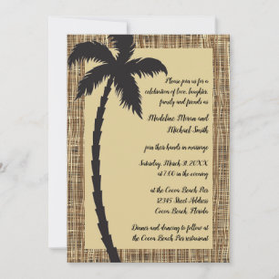 Burlap Palm Tree - Weddenschap Kaart