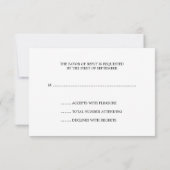 Burlap Peacock Feather Wedding RSVP Kaartje (Achterkant)