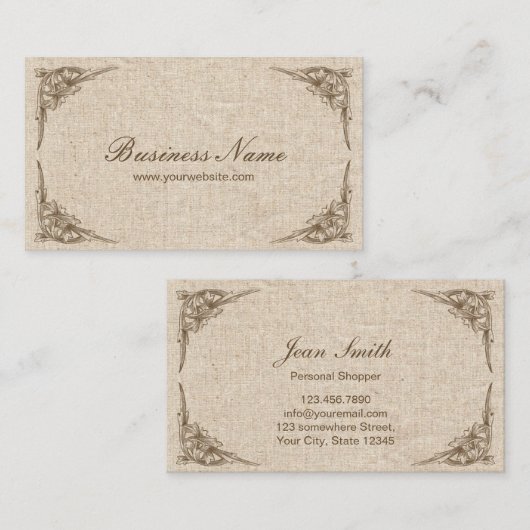  Burlap Personal shopper Visitekaartje (Voorkant / Achterkant)