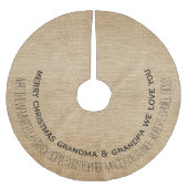 Burlap Persoonlijke kleinkinderen noemen grootoude Kerstboom Rok (Voorkant)