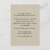 Burlap Pink Floral Mason Jars Wedding Details Informatiekaartje (Achterkant)