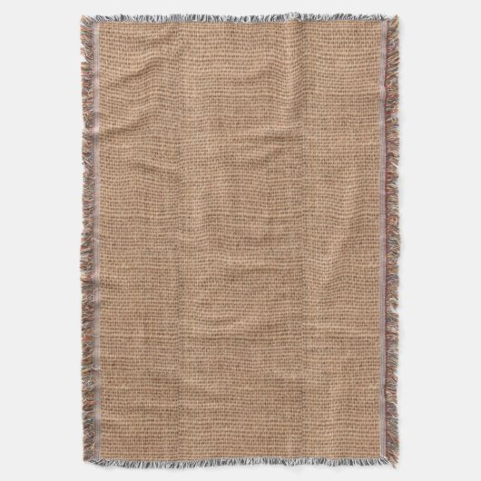Burlap Print Gooi Deken (Voorkant Verticaal)