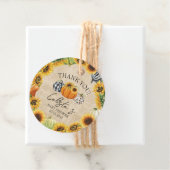 Burlap Pumpkin & Sunflower Baby shower Dank u wel Bedankjes Labels (In situ)