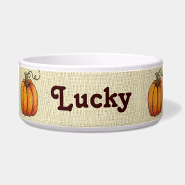 Burlap Pumpkins Voerbakje