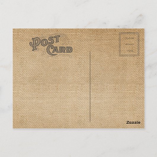 Burlap Rabbit Thinking of You Briefkaart (Achterkant)