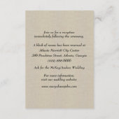 Burlap Red Floral Mason Jars Wedding Details Informatiekaartje (Achterkant)