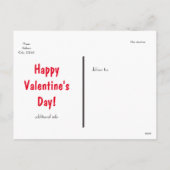 Burlap Red Heart Valentijnsdag Mailer Briefkaart (Achterkant)