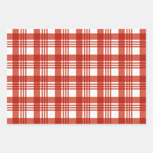 Burlap Red Pset Inpakpapier Vel (Voorkant)