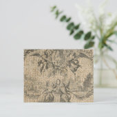 burlap Religious Heaven Victoriaans Angel Briefkaart (Staand voorkant)