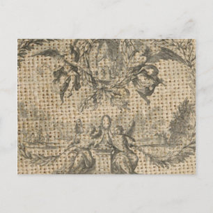  burlap Religious Heaven Victoriaans Angel Briefkaart