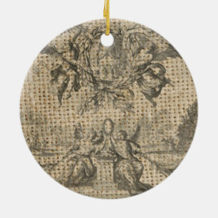 burlap Religious Heaven Victoriaans Angel Keramisch Ornament