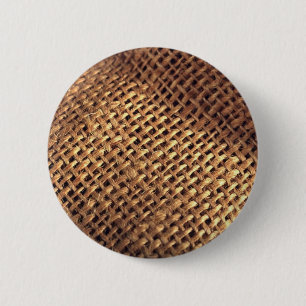 Burlap Ronde Button 5,7 Cm