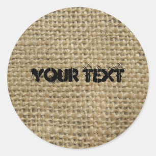Burlap Ronde Sticker