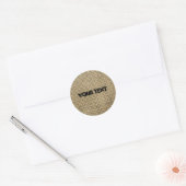 Burlap Ronde Sticker (Envelop)