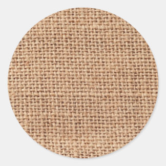 Burlap Ronde Sticker
