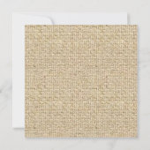 Burlap roze hartrustige trouwuitnodigingen kaart (Achterkant)