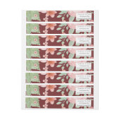 Burlap Roze Munt Bloemen Bruiloft Envelop Adres (Vel)