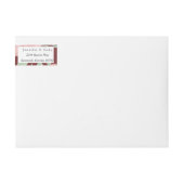 Burlap Roze Munt Bloemen Bruiloft Envelop Adres (Voorkant)