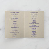 Burlap Rustic Blue Mason Jars Programma Kaart (Binnen)