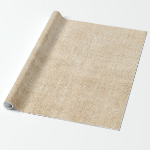 Burlap Rustic Khaki Tan Wrapping Paper Cadeaupapier