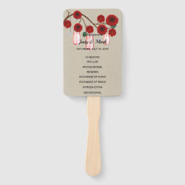 Burlap Rustic Red Floral Mason Jars Wedding Handwaaier