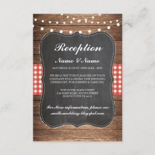 Burlap Rustic Weddenschappen Informatiekaartje