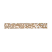 Burlap Rustic Wedding Kraft Lace Faux Texture Uitnodigingen Wikkel (Vlak)